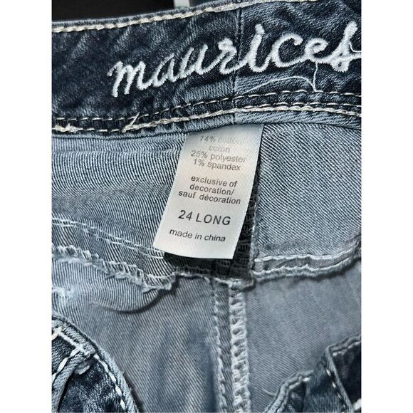 Plus Size Maurices High Rise DarkWash Jeans Size 24 Long #51 - Picture 2 of 5